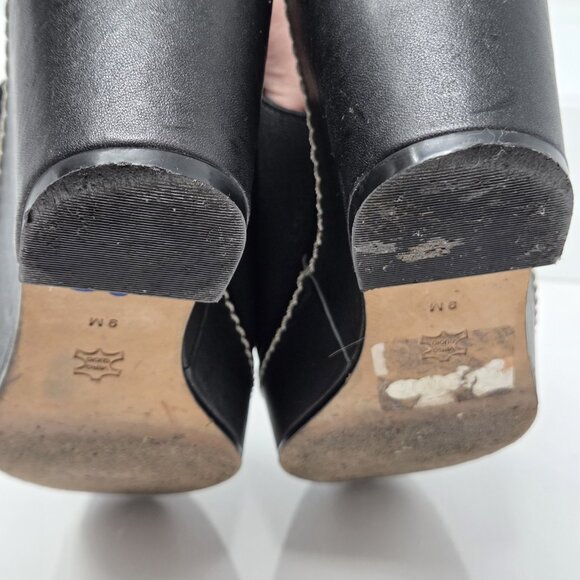 DONALD PLINER Black Mules Platform Wedge Textile Slides Womens 9 Shoes Clog Boho - Picture 8 of 10